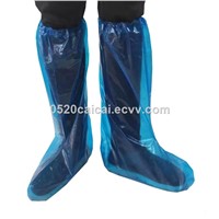 Farm Waterproof Blue Disposable PE Foot Cover Long Boot Cover Overboots with Elastics