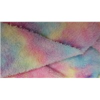 Tie Dyed PV Blush Sherpa Knitted Fleece Fabric