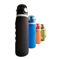Personal Foldable Silicone Sport Outdoor Water Filter Bottle BPA Free