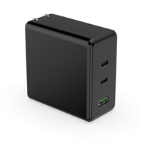 PD100W Fast Charging Wall Charger for Smart Phones & Laptops with 2 Type C Ports & 1 USB A Port