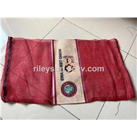 50*80 Cm Bright Red Tubular Leno Small PE Mesh Bags