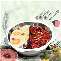 Hot Pot Stainless Steel Anti-Side Octagonal Simmered Two-Pot Soup Pot Induction Cooker