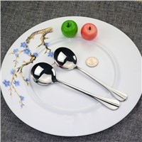 Soup Spoons Round Stainless Steel Bouillon Spoons