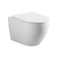 Manufactures European Modern Round Washdown Rimless P-Trap Wall-Hung Toilet Set for Home Hotel Bathroom