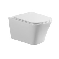 New White Round Sanitary Ware Rimless Wall Hanging Toilet Bowl for Bathroom