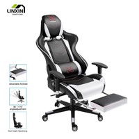 Cheap Modern Ergonomic Adjustable Armrest Racing Silla Swivel Gaming Seat Office Chair with Footrest & Massage Custom