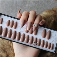 Almond False Nails in Box Packing