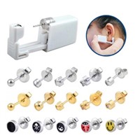 Disposable Sterile Ear Piercing Unit Cartilage Tragus Helix Gun NO PAINDisposable Sterile Ear Piercing Unit