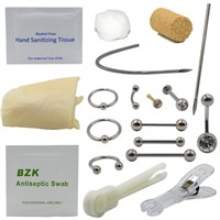 Disposable Body Piercing Kit Medical Sterile Piercing Pack for Ear Nose Nipple