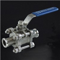 Stainless Steel R412 3 Pieces Clamp End Ball Valve