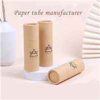 Eco-Friendly Cosmetic Paper Tube Tin Wholesale Cardboard Tube Box with Metal Lid Paper Can Lip Balm
