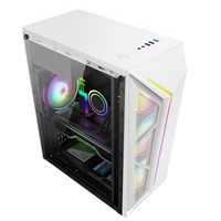Computer Hardware White Gaming PC Case MID Tower CPU Cabinet