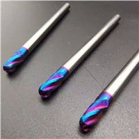 2/4 Flutes HRC 45/55/65 Carbide Flat/Ball Nose/Radius End Mill with AltiN/ TiAIN/Nano Blue Coating