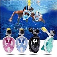 Firstsing Full Face Silicone Snorkel Mask Scuba Diving Swimming Breather Pipe Face Mask