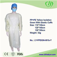 LY Disposable PP+PE Isolation Gown with Elastic Cuffs
