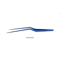 Titanium Bayonet-Style Ring Tip Micro Forceps - Smooth Tips