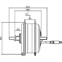 DGW12NR/12ND-Front Drive Motor 24 Volt 250 Watt Electric Bicycle Gear Motor