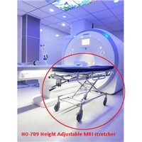 Non-Magnetic Height Adjustable Stretcher Trolley/ MR Compatible/ Suitable for 1.5T &amp;amp; 3.0T MR Equipment