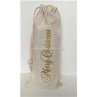 Cotton Bottle Bag, Cotton Gift Bag, Logo Print Velvet Bags