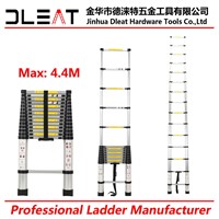 Dleat 4.4M Aluminum Single Telescopic Ladder with EN131