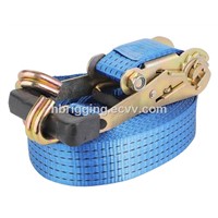Tie Down Strap with Ratchet Buckle Double J Hook Cargo Control Restraint System Flat Bed Solution