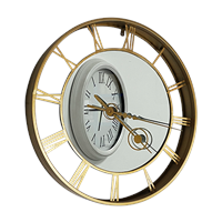 25 Inch Big Size Luxury Style Golden Iron Frame Mirror Clock