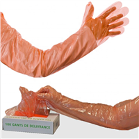 Strong Veterinary Long Sleeve PE Disposable Safety Gloves Touchntuff Gloves