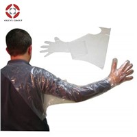 Disposable Long Sleeve Vet Gloves in Various Colors PE Plastic
