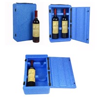 Customized Factory Premium Sublimation Protective Wine Packaging Boxes 2 Bottle EPP Foam Box