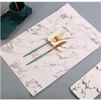 Rectangle Table Place Mat with Marble Design