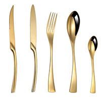 Portugal Style Wedding Gold Plated Flatware Set