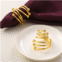 Electroplating Gold Color Napkin Ring Holder for Wedding &amp;amp; Christmas Decoration