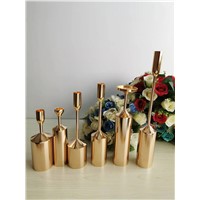 Set of 6pcs Iron Metal Gold Candle Holder Stand Vase for Wedding Event Table Decoration