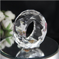 Transparent Crystal Napkin Ring with Super Quality for Table Use