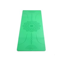 Professional Manufacturer Eco Friendly Custom Printed PU Rubber Yoga Mat with Alignment Line