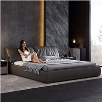 Umikk Full Size Customized Fabric Wooden Furniture Bed Bedroom Hotel Bed