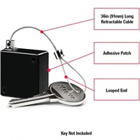 3M Adhesive Anti Theft Locking Retractable Key Chain