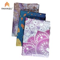 Fanyazu Yoga Mat - Premium Print Suede & Eco-Friendly Natural Rubber Non Slip Exercise & Fitness Mat for Yoga, Pilates