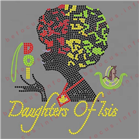 Bling Do I Daughters of Isis Beautiful Lady Rhinestone Iron On Heat Transfer for t Shirt