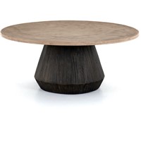Modern Solid Wood Round Coffee Table