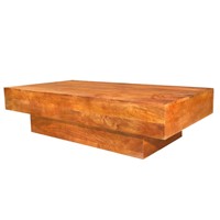 Unique Style Rectangular Wooden Coffee Table