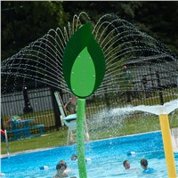 Cenchi Splash Park Children Sprinkler Leaf Plant Jet Features Outdoor Kids Water Splash Aquatic Park