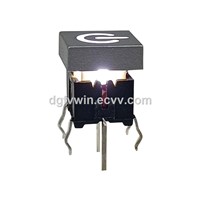 Illuminated 6*6 Tact Switch with Red LED Light 6 Pin