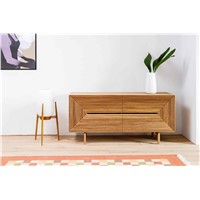 Solid Wood Rectangular Shape Console Table