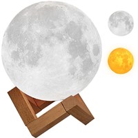 3D Moon Night Light for Kids Cute 16 Colors Changing Baby Touch Sensor Portable Rechargeable LED Nursery Lamp Kids Gift