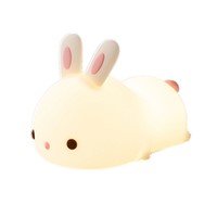 Cute Bunny Kids Night Light Baby Easter Gifts Portable Squishy Battery Operated Nursery Animal LED Nightlight Children T