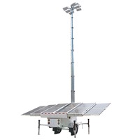 Mobile Solar Light Tower Trailer Highly Customizable for Outdoor