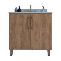 Luxurious Style Wooden Bathroom Vanity for Hotels Villas