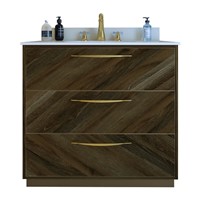 MDF Solid Wood Bathroom Vanity Cabinet