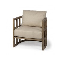 Tan Fabric Modern Living Room Leisure Chair
